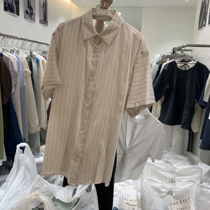 THE REST韓國㊣直郵東大門代購女裝新品25春夏熱賣襯衫蕾絲衫THE REST/UNNOEUD襯衫/蕾絲衫圖色2