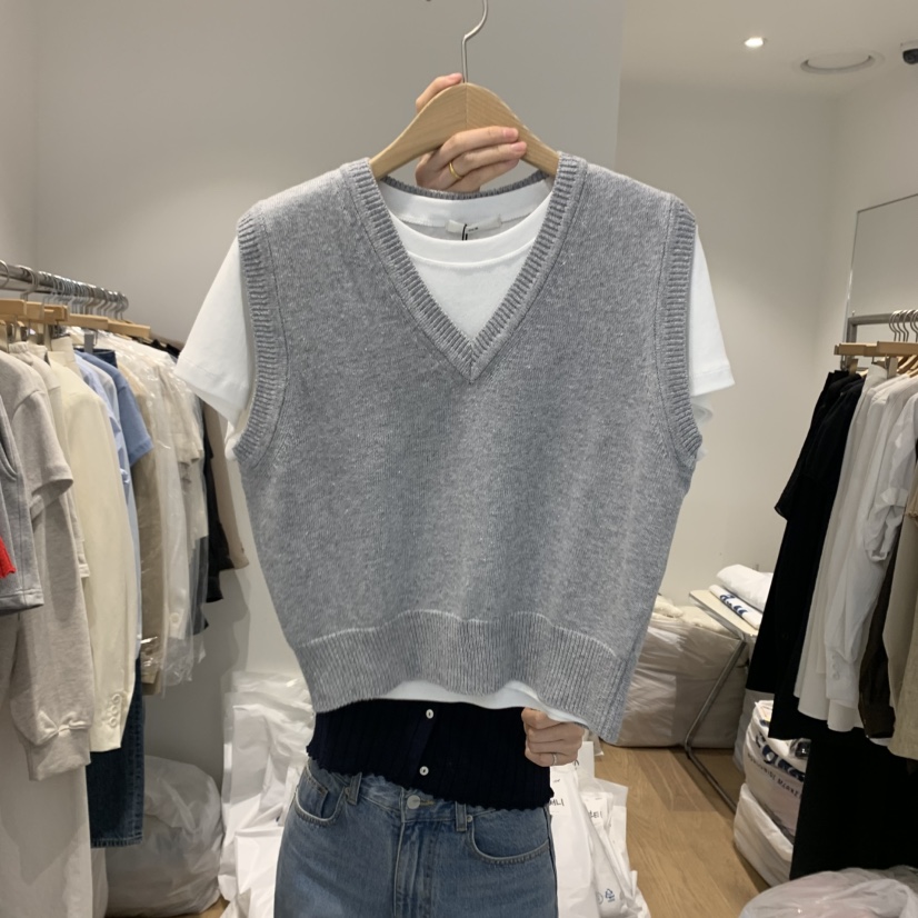 OUR-A直郵韓國代購㊣女裝新款時尚熱賣25春夏馬甲不含內搭OUR-A馬甲圖色3