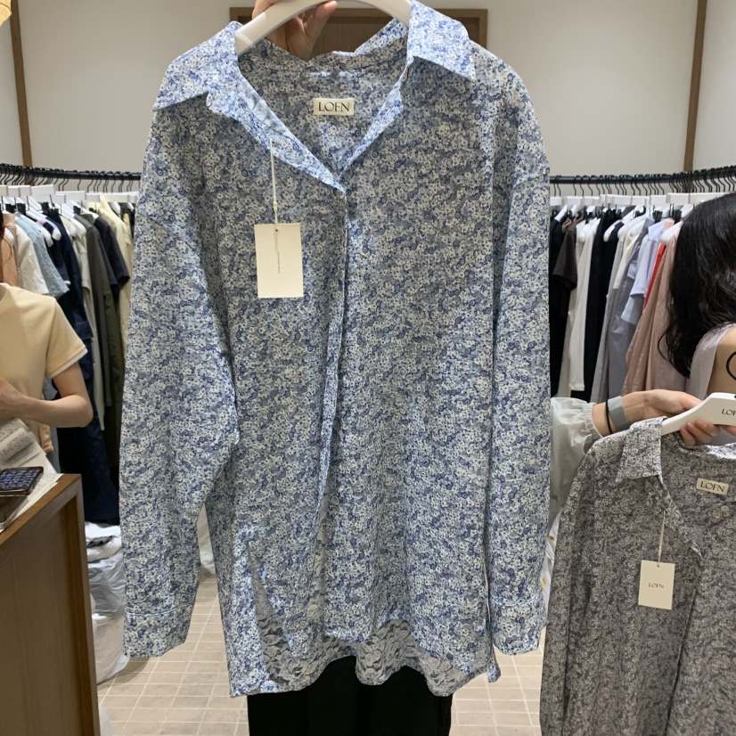 LOFN韓國直郵㊣東大門實拍女裝新款25春夏時尚推薦襯衫蕾絲衫LOFN襯衫/蕾絲衫圖色2
