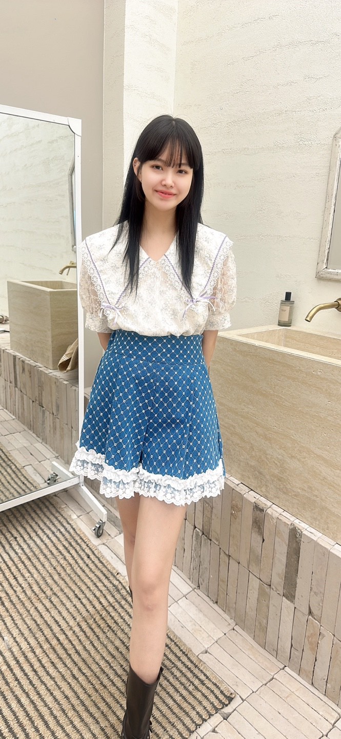 YARD韓國㊣直郵東大門代購女裝新品25春夏時尚襯衫蕾絲衫刺繡YARD襯衫/蕾絲衫