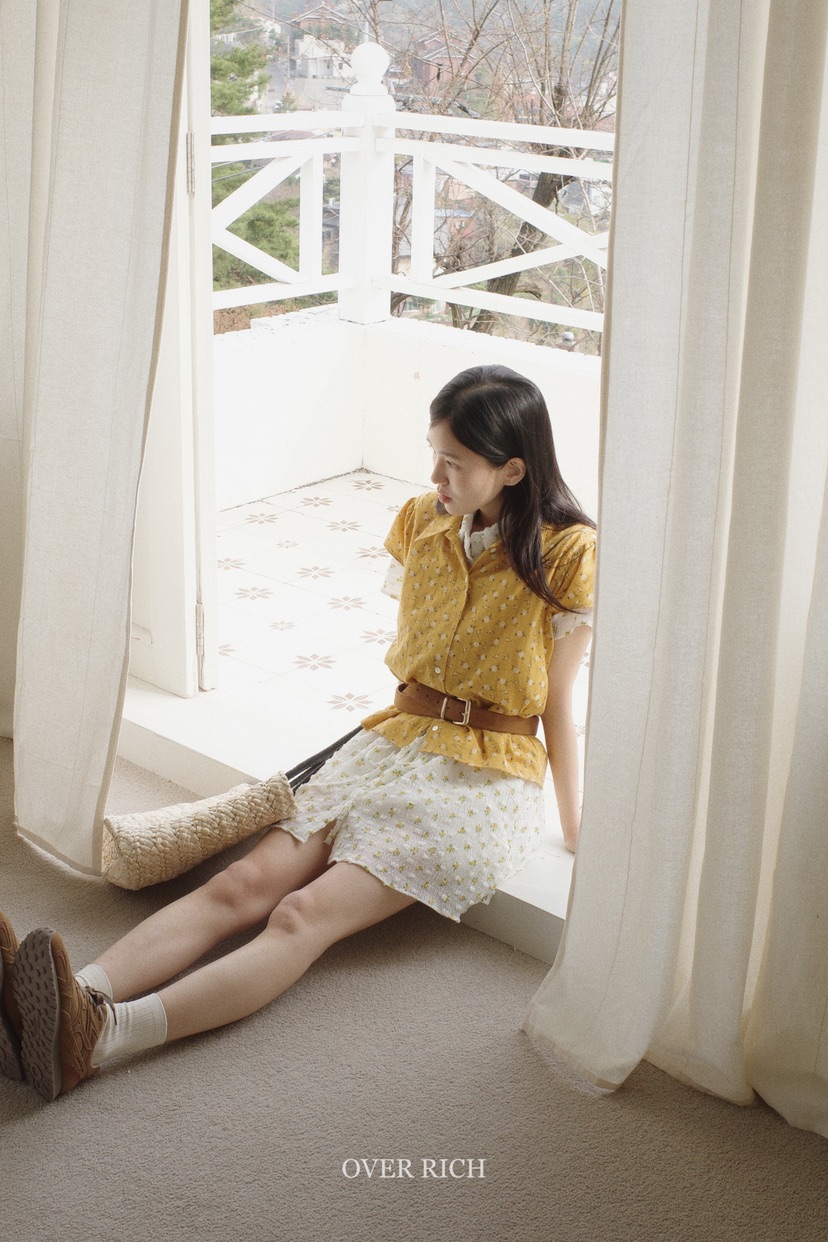 OVER RICH韓國直郵㊣女裝新款25春夏熱賣人氣時尚襯衫蕾絲衫OVER RICH襯衫/蕾絲衫