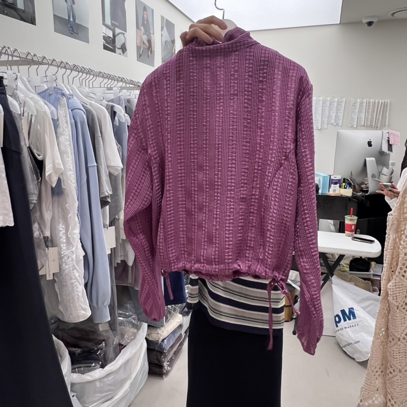 SOLD OUT直郵韓國代購㊣女裝新款25春夏休閑推薦人氣夾克褶皺SOLD OUT夾克