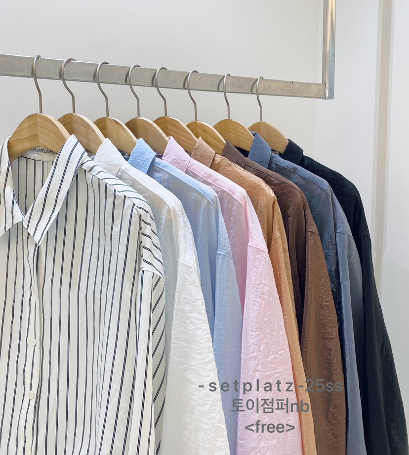 SETPLATZ韓國㊣直郵東大門代購女裝新品時尚25春夏襯衫蕾絲衫PLATZCLASSIC襯衫/蕾絲衫