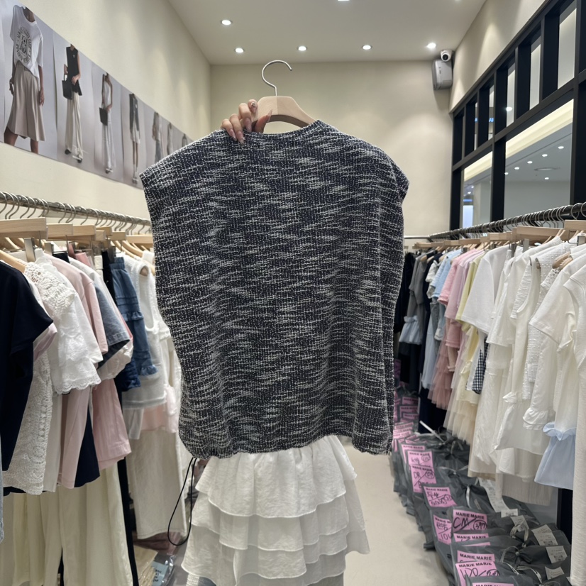 MARIE MARIE韓國直郵㊣東大門實拍女裝新款推薦吊帶背心粗花呢MARIE MARIE吊帶/背心