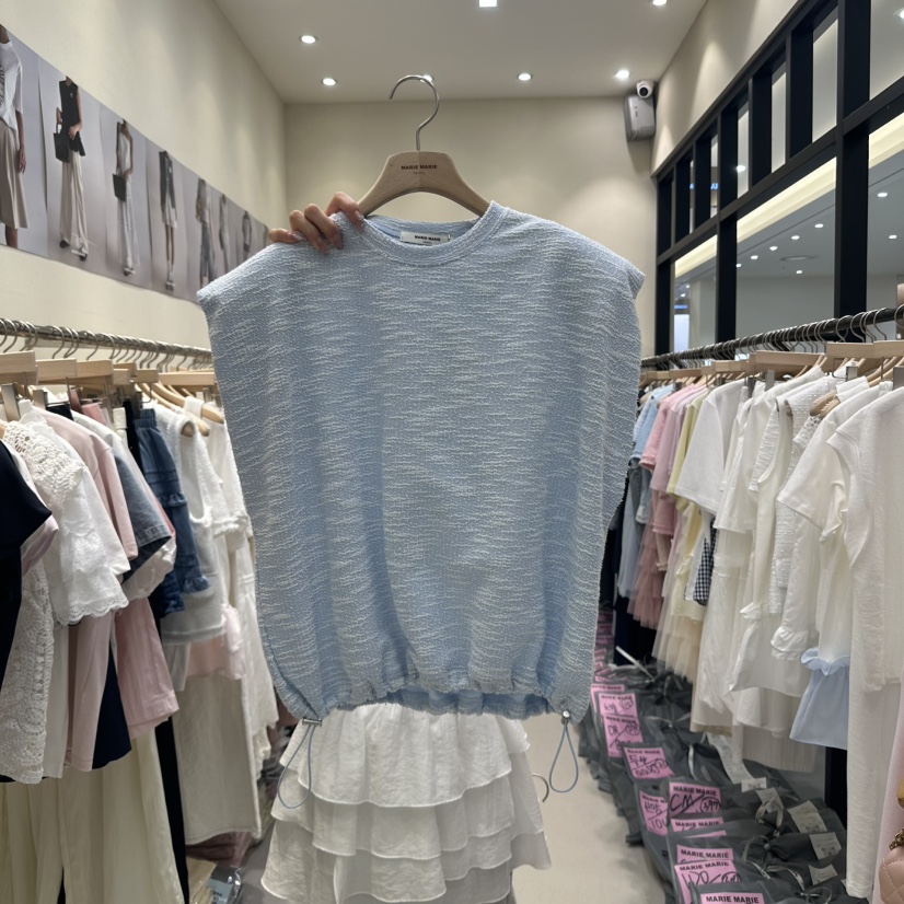 MARIE MARIE韓國直郵㊣東大門實拍女裝新款推薦吊帶背心粗花呢MARIE MARIE吊帶/背心圖色2
