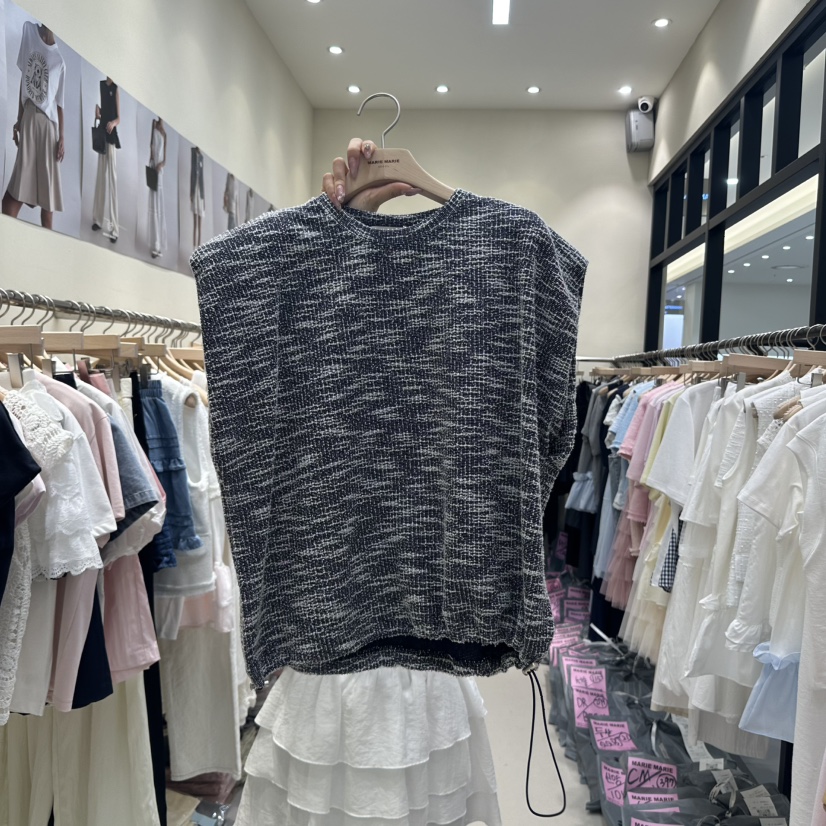 MARIE MARIE韓國直郵㊣東大門實拍女裝新款推薦吊帶背心粗花呢MARIE MARIE吊帶/背心圖色3