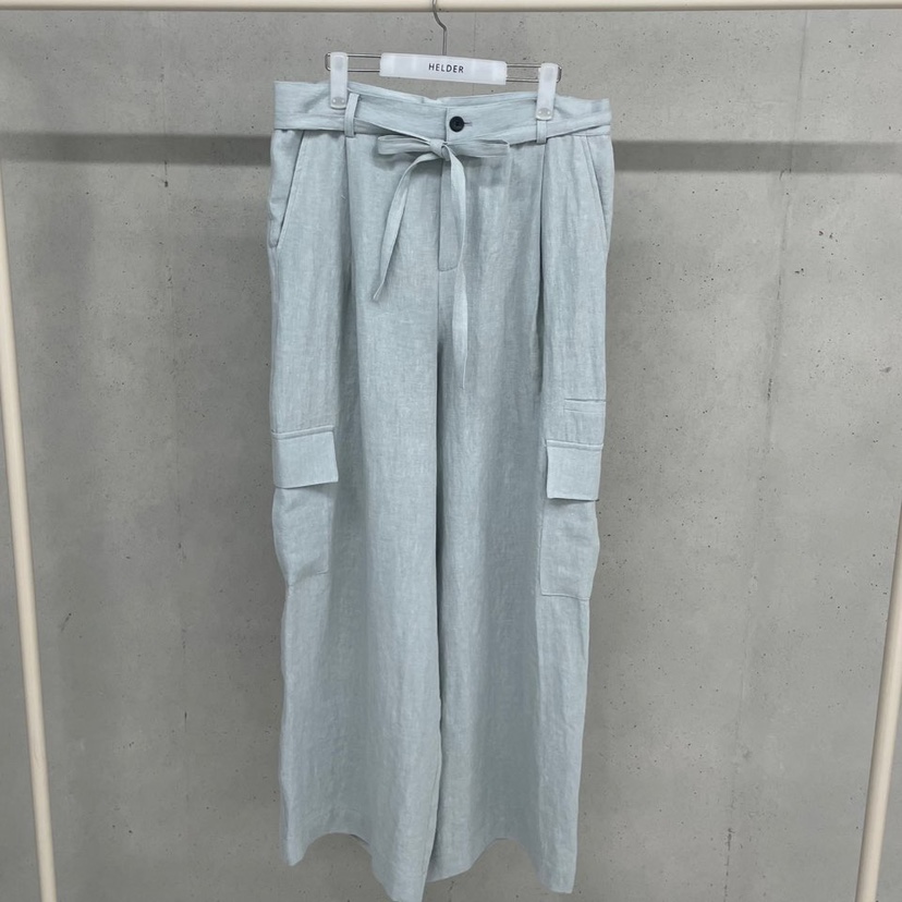 HELDER-P韓國㊣直郵東大門代購女裝新品人氣休閑褲含腰繩亞麻布工裝腰帶HELDER休閑褲