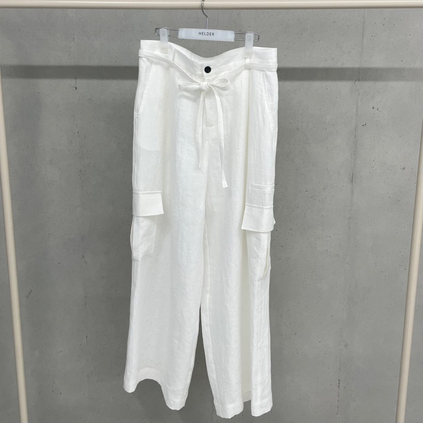 HELDER-P韓國㊣直郵東大門代購女裝新品人氣休閑褲含腰繩亞麻布工裝腰帶HELDER休閑褲圖色2