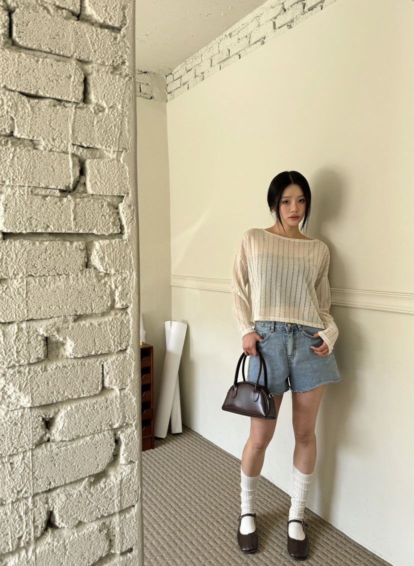 N YEN韓國㊣直郵東大門代購女裝新款熱賣時尚推薦牛仔褲短款N YEN牛仔褲