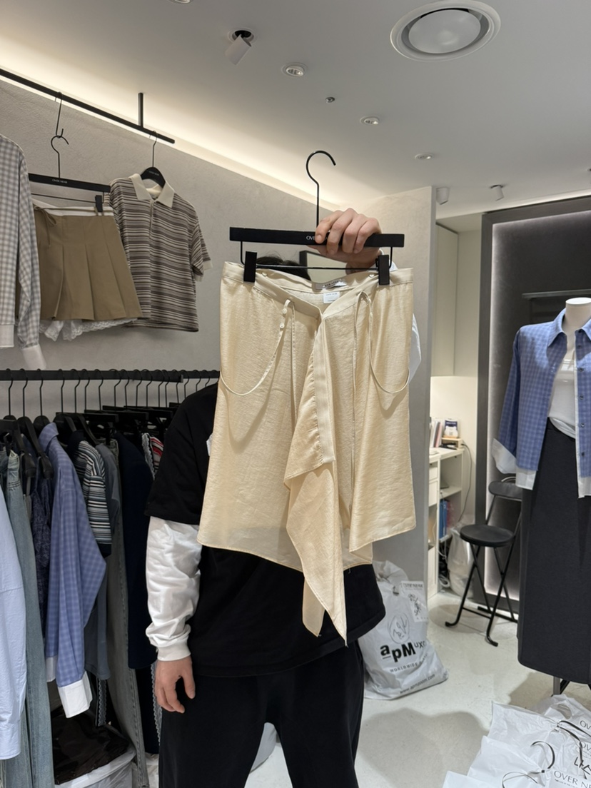 OVER NEAP韓國直郵㊣女裝新品推薦時尚休閑25春夏半身裙中短裙OVER NEAR半身裙/中短裙