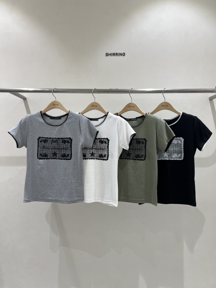 SHIRRING直郵韓國代購㊣女裝新品推薦25春夏時尚休閑人氣T恤SHIRRINGT恤