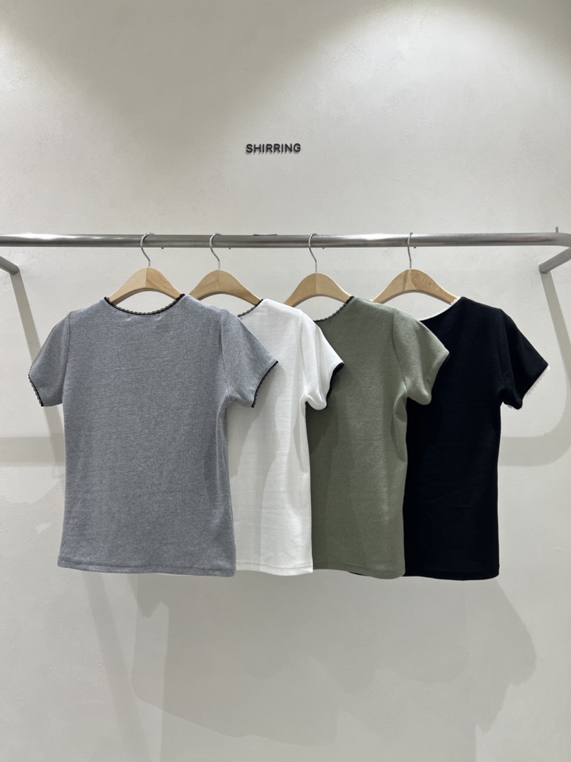 SHIRRING直郵韓國代購㊣女裝新品推薦25春夏時尚休閑人氣T恤SHIRRINGT恤