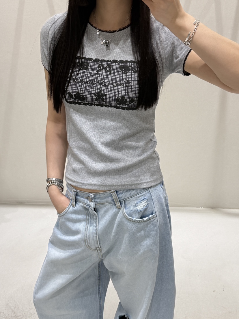 SHIRRING直郵韓國代購㊣女裝新品推薦25春夏時尚休閑人氣T恤SHIRRINGT恤