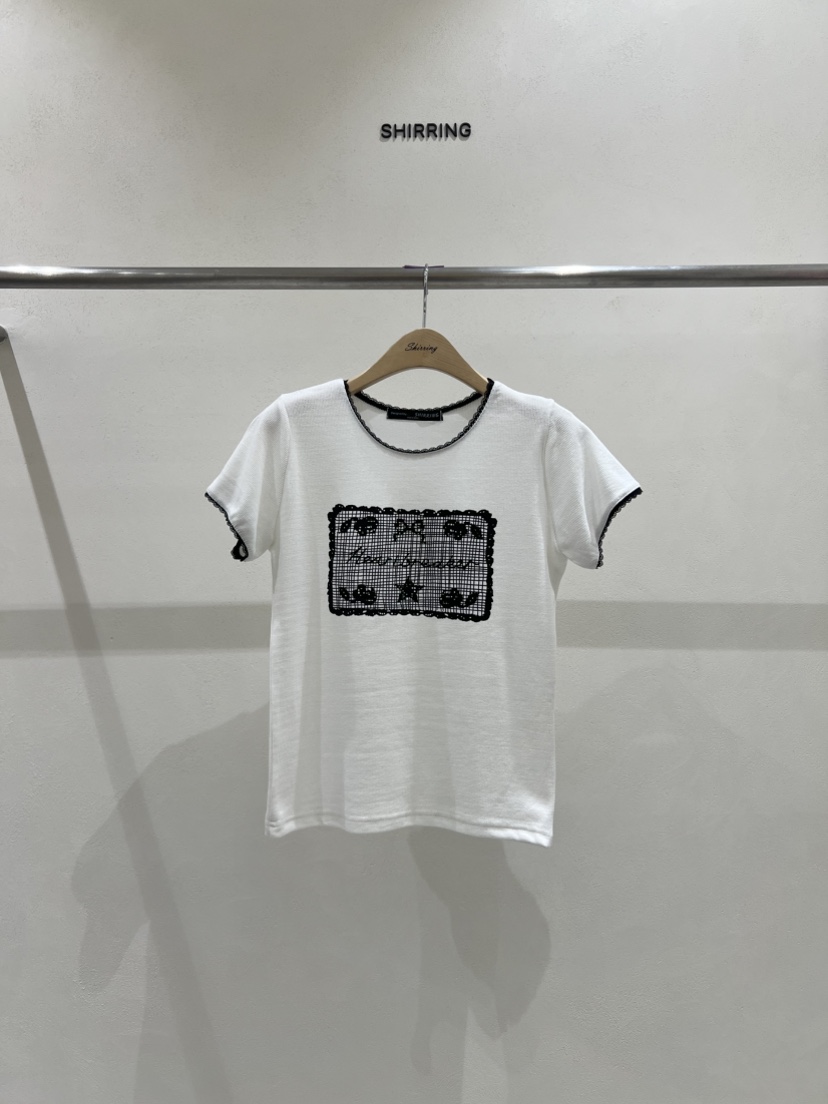 SHIRRING直郵韓國代購㊣女裝新品推薦25春夏時尚休閑人氣T恤SHIRRINGT恤圖色2