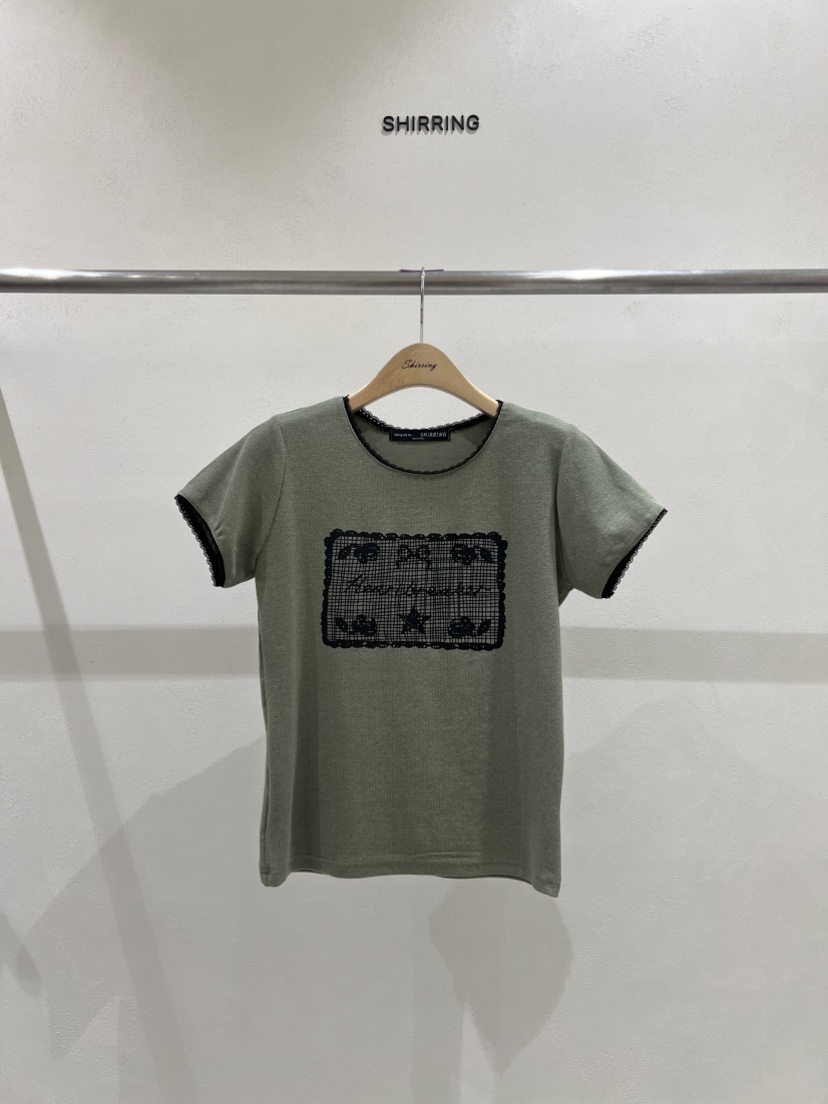 SHIRRING直郵韓國代購㊣女裝新品推薦25春夏時尚休閑人氣T恤SHIRRINGT恤圖色3