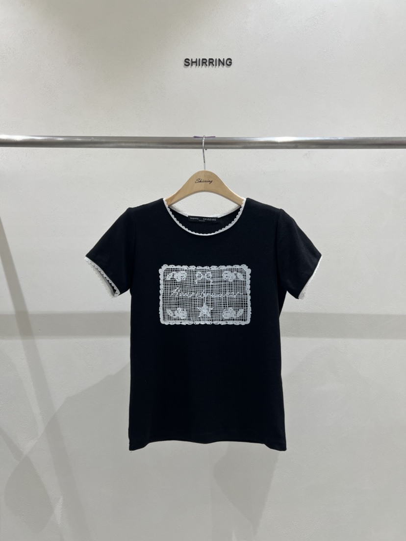 SHIRRING直郵韓國代購㊣女裝新品推薦25春夏時尚休閑人氣T恤SHIRRINGT恤圖色4
