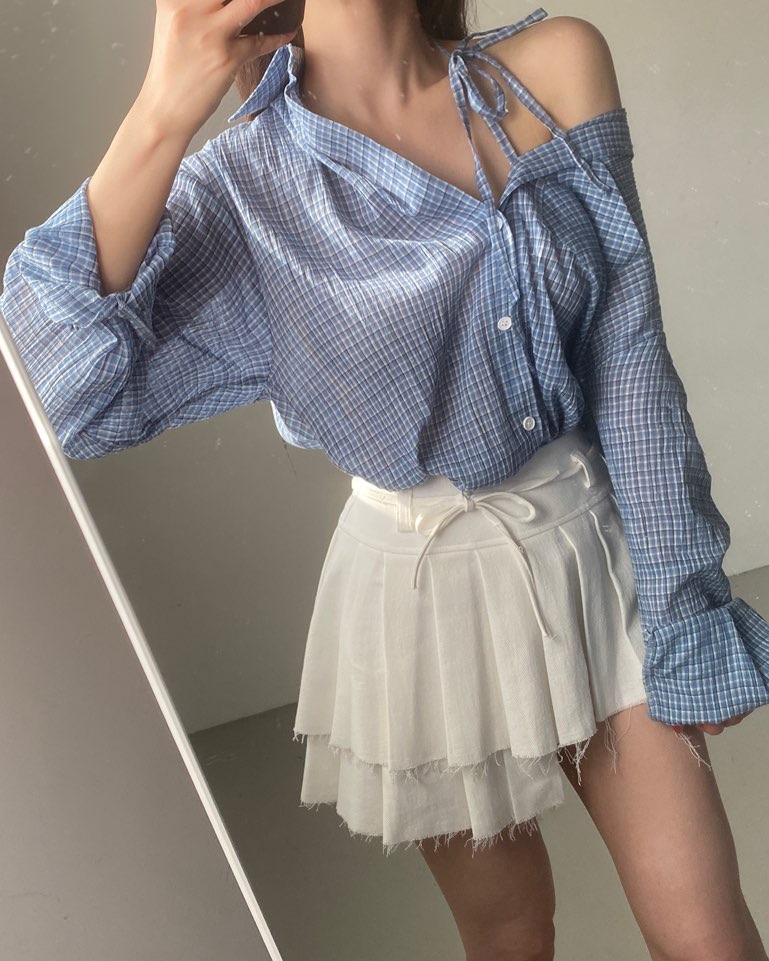 JENNIE直郵韓國代購㊣女裝新品熱賣人氣時尚推薦25春夏短裙JENNIE/VENEFIT短裙