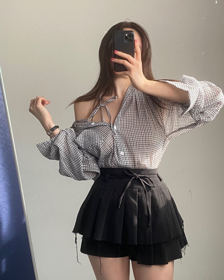 JENNIE直郵韓國代購㊣女裝新品熱賣人氣時尚推薦25春夏短裙JENNIE/VENEFIT短裙