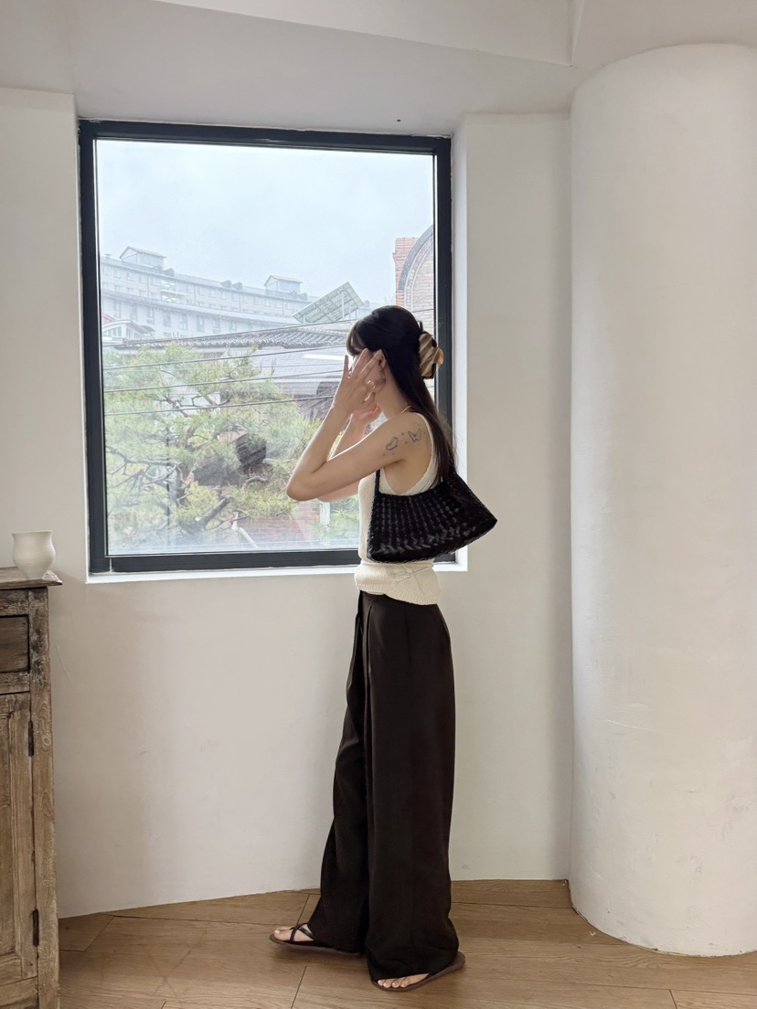 ALATE直郵韓國代購㊣女裝新款25春夏人氣休閑正裝褲西褲含腰帶LEGACY正裝褲/西褲