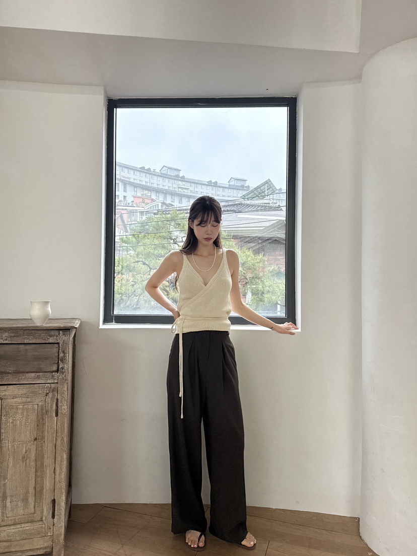 ALATE直郵韓國代購㊣女裝新款25春夏人氣休閑正裝褲西褲含腰帶LEGACY正裝褲/西褲