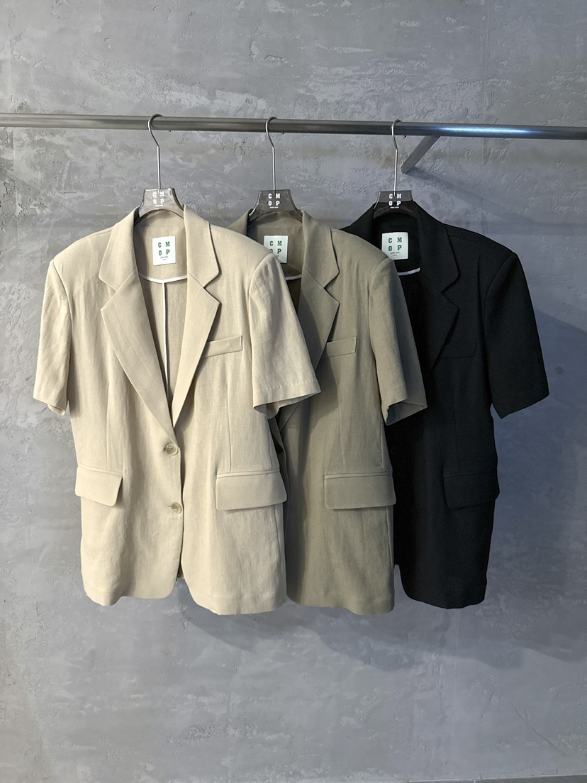 COME OPEN韓國直郵㊣女裝新品推薦人氣25春夏熱賣夾克亞麻COMP-(COME OPEN)夾克