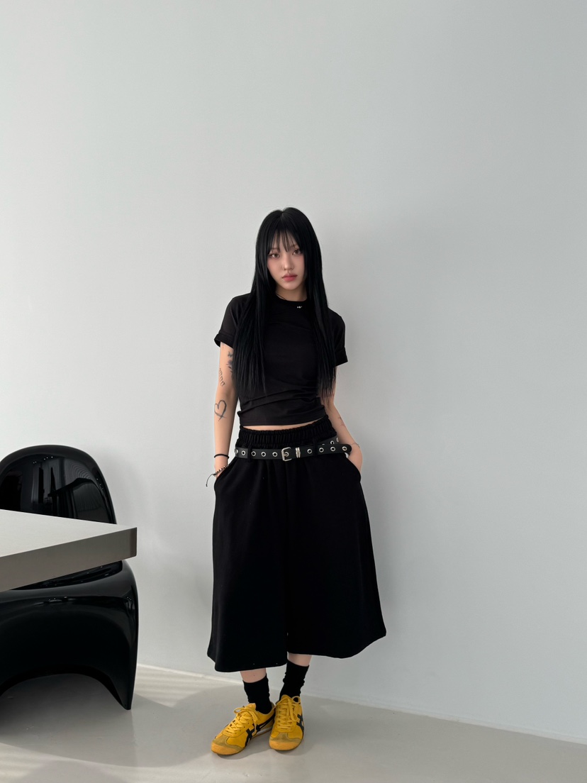SEEOT韓國直郵㊣東大門實拍女裝新款推薦熱賣時尚短褲套裝腰帶GGD短褲