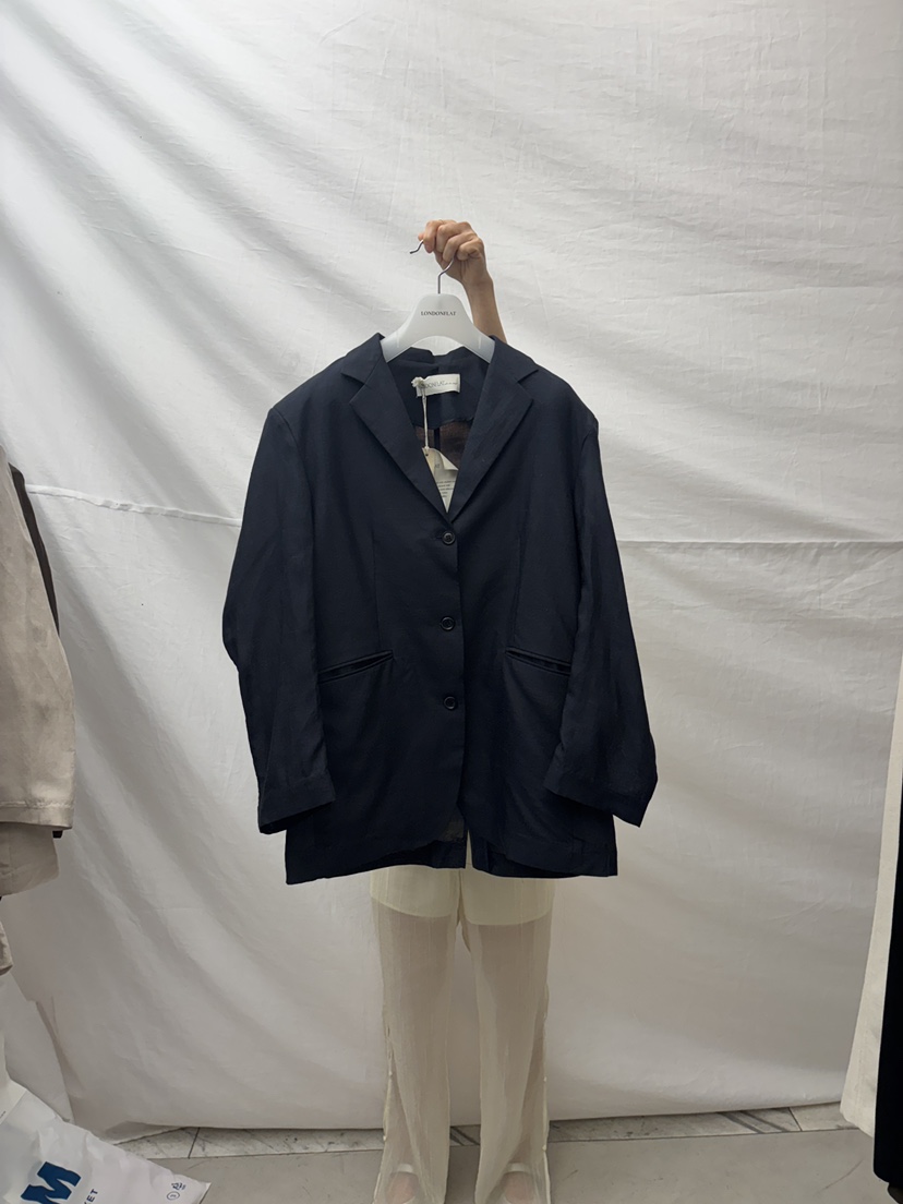 LONDON FLAT韓國直郵㊣女裝新品推薦休閑熱賣25春夏夾克亞麻LONDON FLAT夾克圖色3