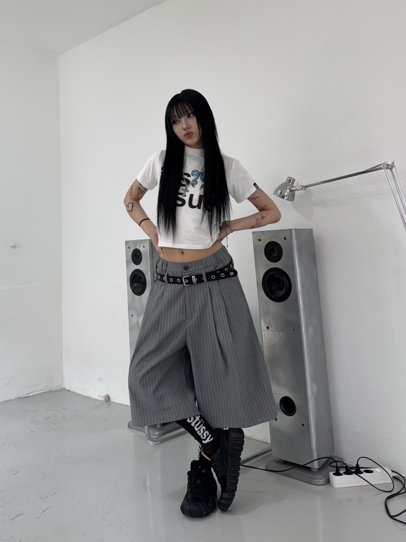 SEEOT韓國㊣直郵東大門代購女裝新品人氣時尚25春夏短褲套裝腰帶GGD短褲