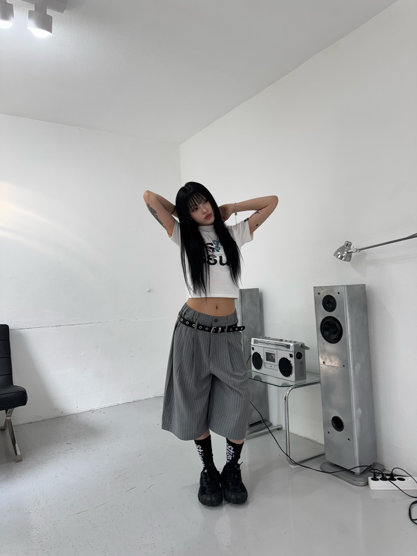 SEEOT韓國㊣直郵東大門代購女裝新品人氣時尚25春夏短褲套裝腰帶GGD短褲