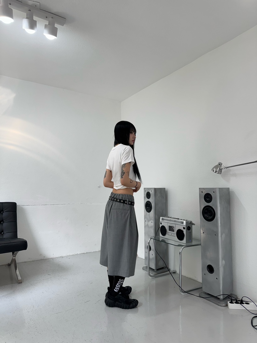 SEEOT韓國㊣直郵東大門代購女裝新品人氣時尚25春夏短褲套裝腰帶GGD短褲
