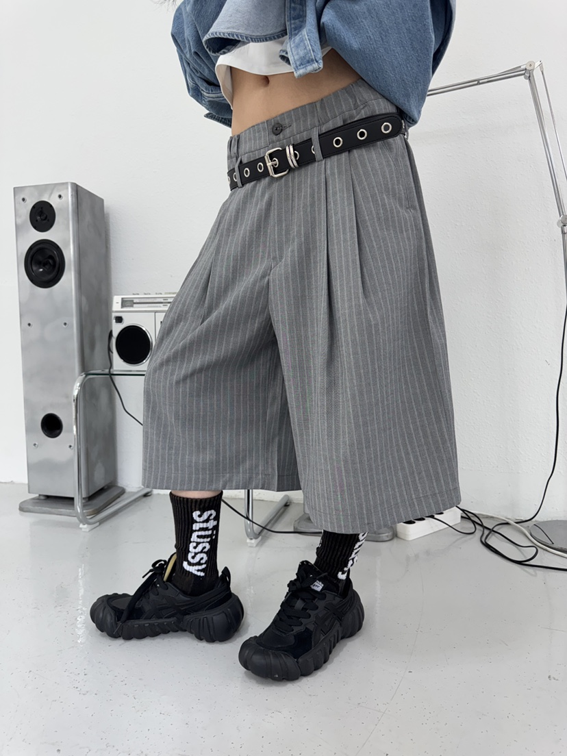 SEEOT韓國㊣直郵東大門代購女裝新品人氣時尚25春夏短褲套裝腰帶GGD短褲