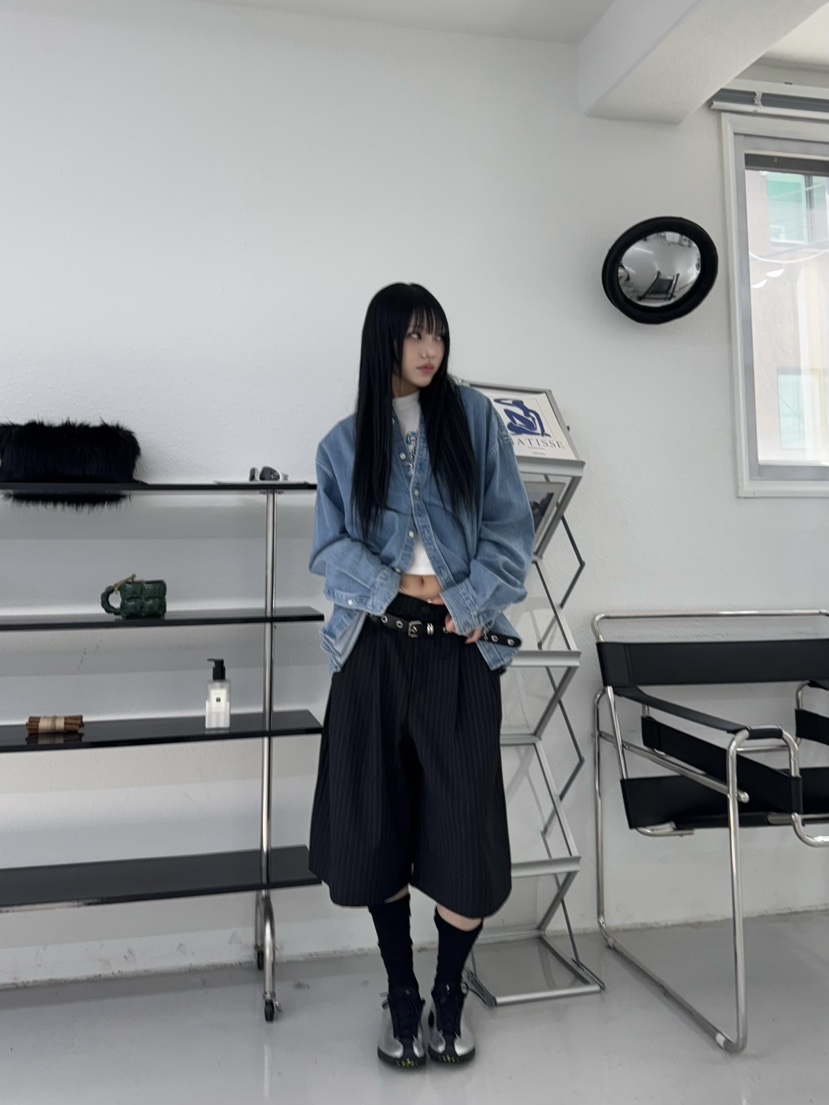SEEOT韓國㊣直郵東大門代購女裝新品人氣時尚25春夏短褲套裝腰帶GGD短褲