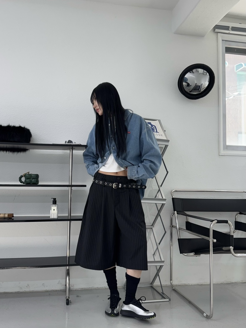 SEEOT韓國㊣直郵東大門代購女裝新品人氣時尚25春夏短褲套裝腰帶GGD短褲