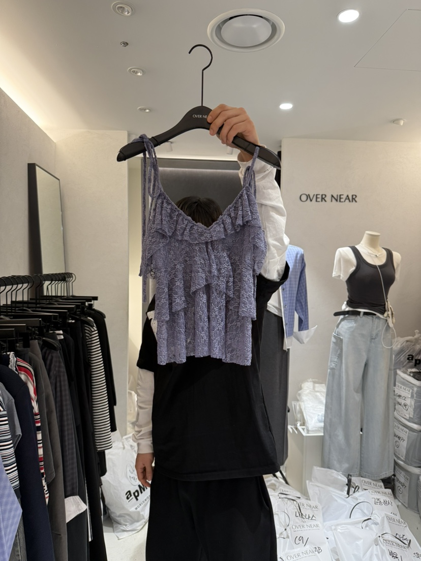 OVER NEAP直郵韓國代購㊣女裝新款推薦人氣時尚休閑吊帶背心OVER NEAR吊帶/背心圖色2