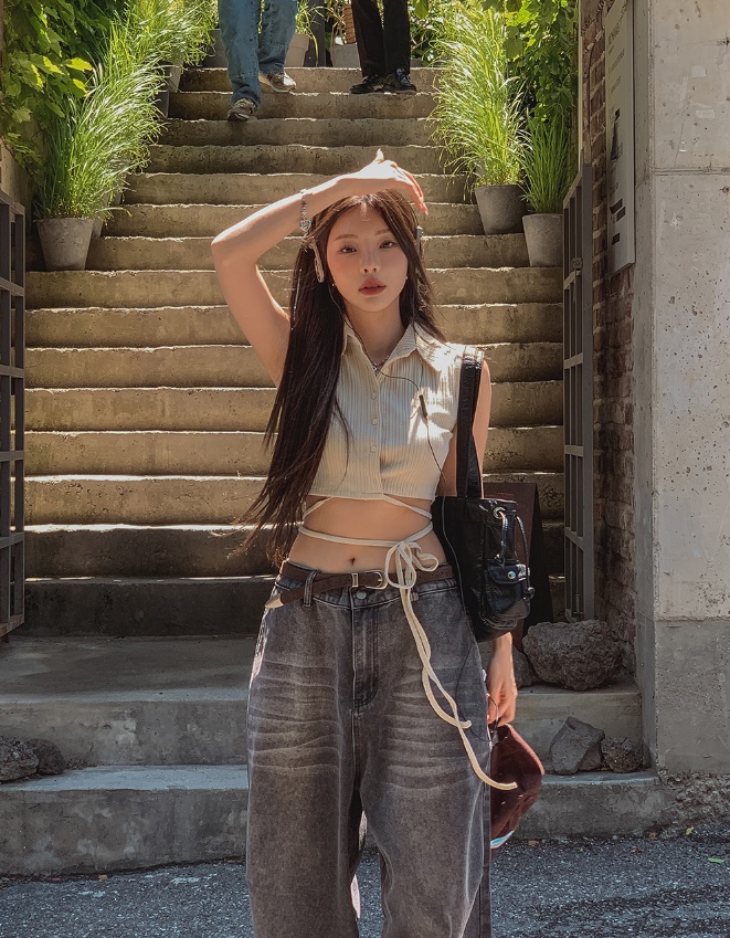 SHOTGUN韓國直郵㊣女裝新款推薦休閑人氣熱賣時尚25春夏吊帶背心SHOTGUN吊帶/背心