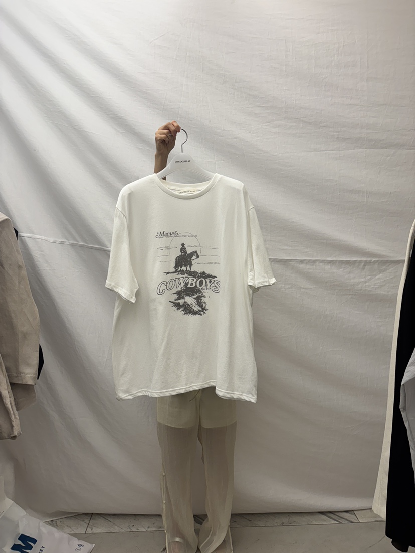 LONDON FLAT韓國直郵㊣女裝新品25春夏熱賣人氣休閑推薦T恤LONDON FLATT恤圖色3