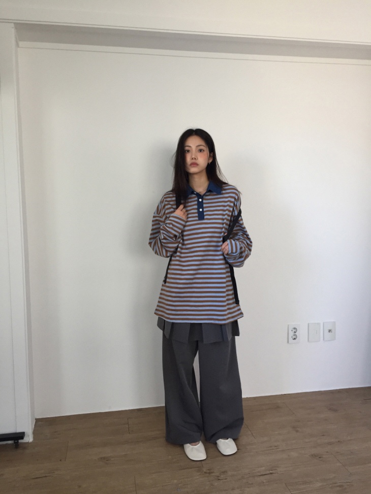 SHOTGUN直郵韓國代購㊣女裝新款時尚休閑推薦25春夏長袖T恤SHOTGUN長袖T恤