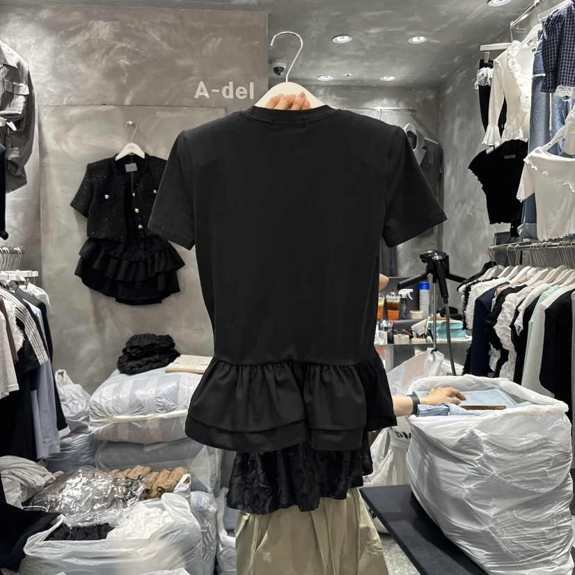 A-DEL韓國直郵㊣女裝新款熱賣25春夏推薦時尚人氣休閑T恤A-DELT恤
