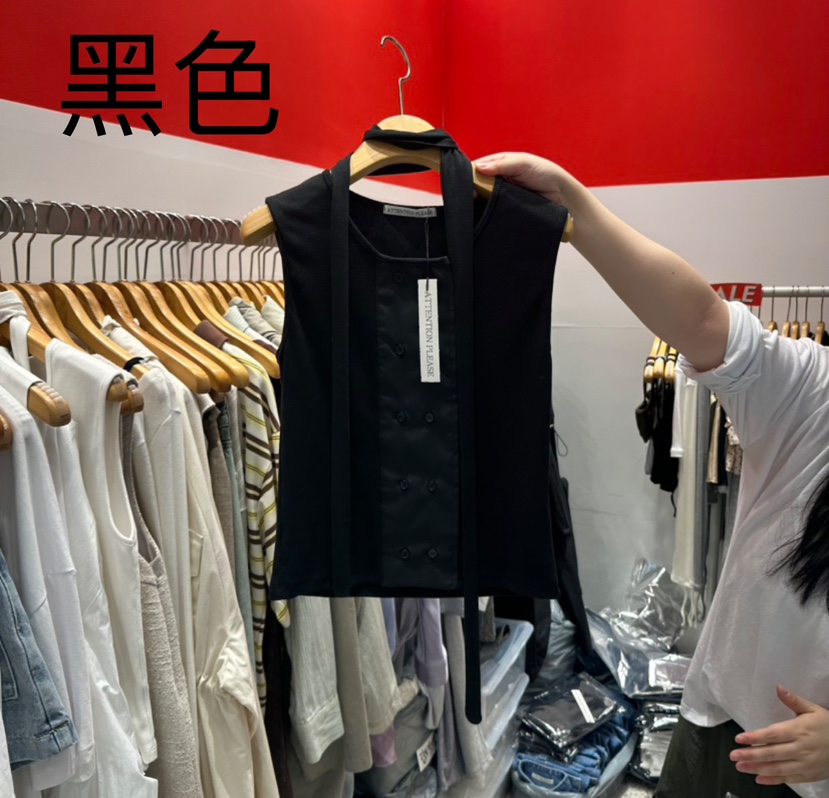 ATPZ韓國㊣直郵東大門代購女裝新款熱賣推薦吊帶背心含脖帶ATTENTION PLEAES吊帶/背心圖色3