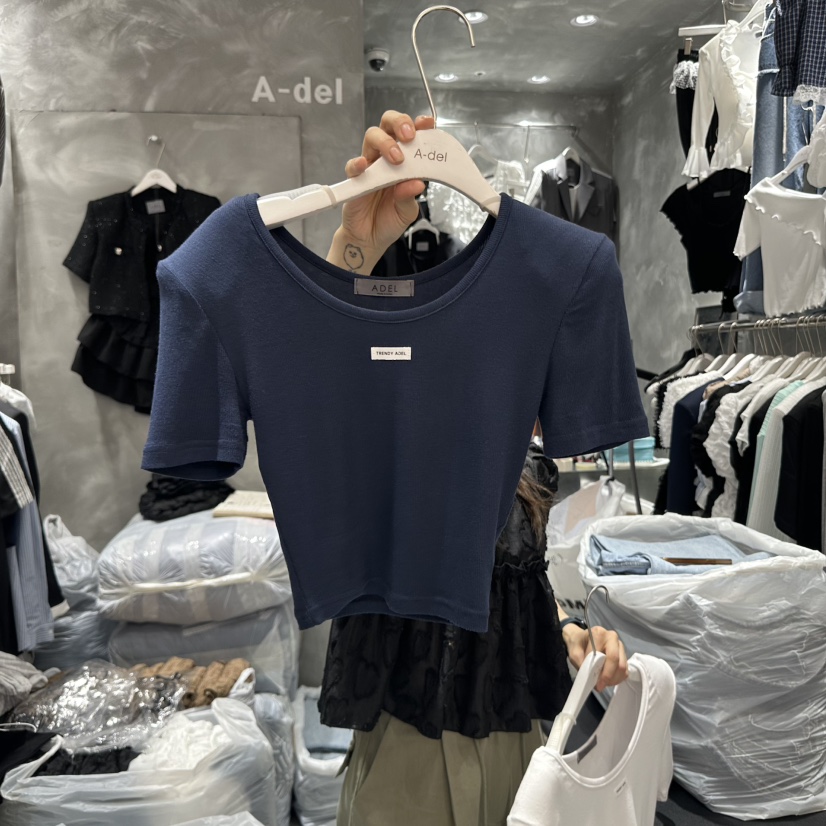 A-DEL韓國㊣直郵東大門代購女裝新品休閑25春夏熱賣時尚T恤A-DELT恤圖色5