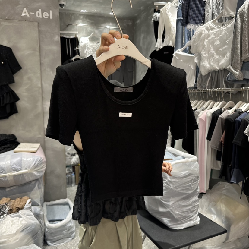 A-DEL韓國㊣直郵東大門代購女裝新品休閑25春夏熱賣時尚T恤A-DELT恤圖色6