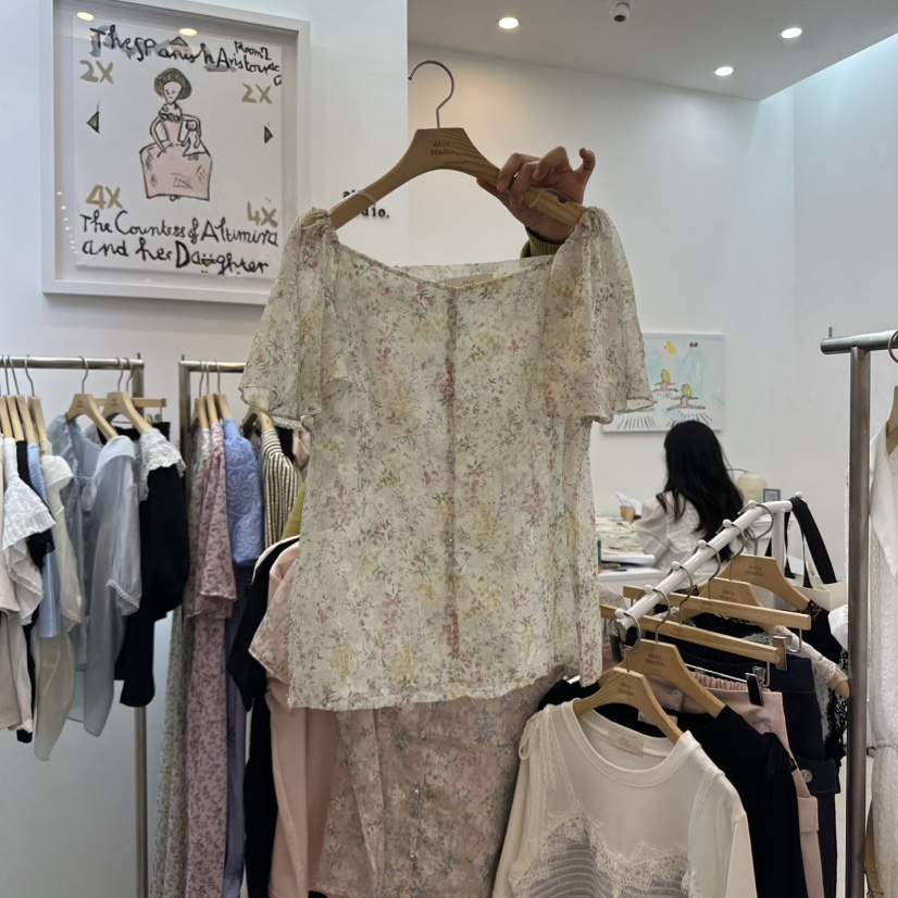 ABLESTUDIO直郵韓國代購㊣女裝新款推薦休閑時尚襯衫蕾絲衫ABLE STUDIO襯衫/蕾絲衫圖色2