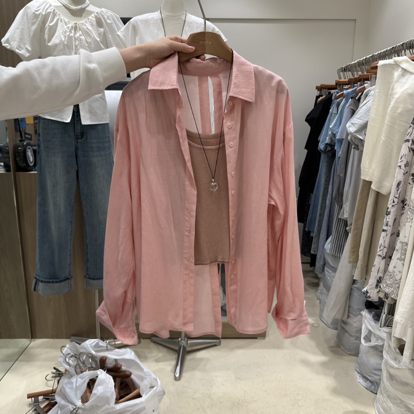 MELO韓國直郵㊣女裝新款25春夏人氣熱賣時尚推薦襯衫蕾絲衫MELO襯衫/蕾絲衫圖色2