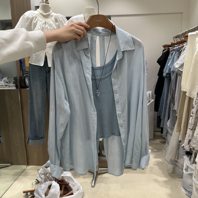 MELO韓國直郵㊣女裝新款25春夏人氣熱賣時尚推薦襯衫蕾絲衫MELO襯衫/蕾絲衫圖色3