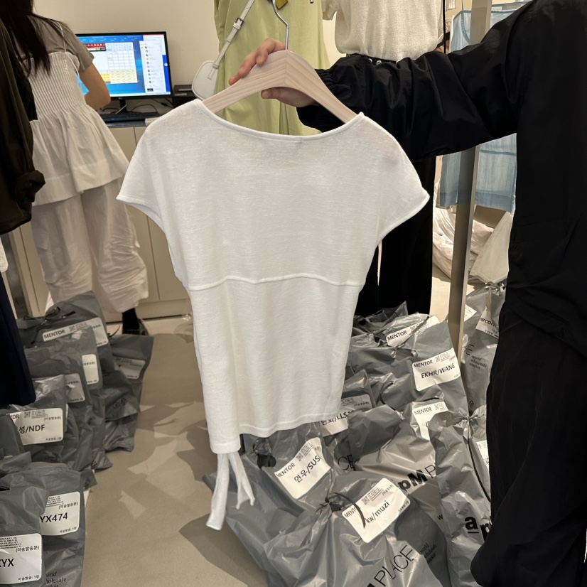 MENTOR直郵韓國代購㊣女裝新品推薦時尚人氣休閑熱賣25春夏T恤MENTORT恤