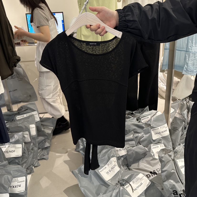 MENTOR直郵韓國代購㊣女裝新品推薦時尚人氣休閑熱賣25春夏T恤MENTORT恤圖色2