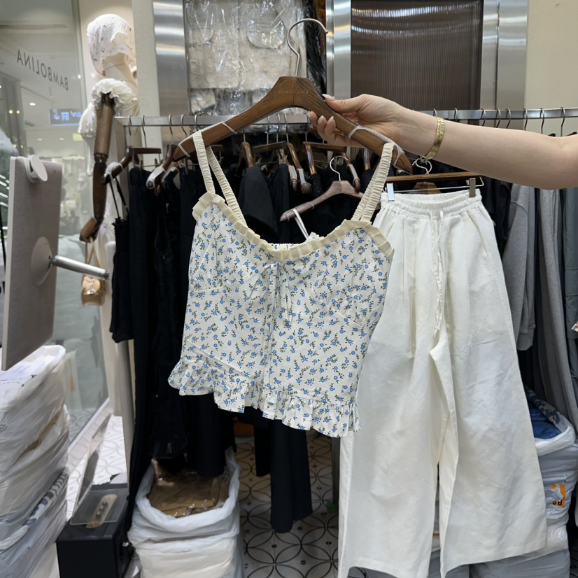 BAMBOLINA韓國直郵㊣東大門實拍女裝新品推薦25春夏吊帶背心BAMBOLINA吊帶/背心