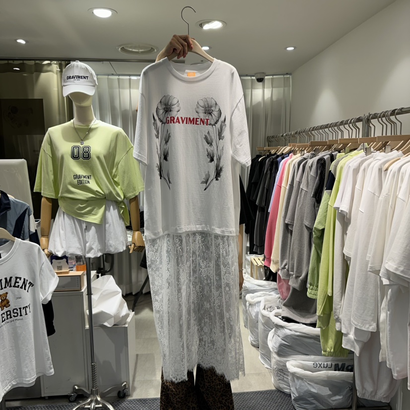 THE LOT直郵韓國代購㊣女裝新品休閑人氣熱賣連衣裙蕾絲長款THE LOT/ LOT連衣裙