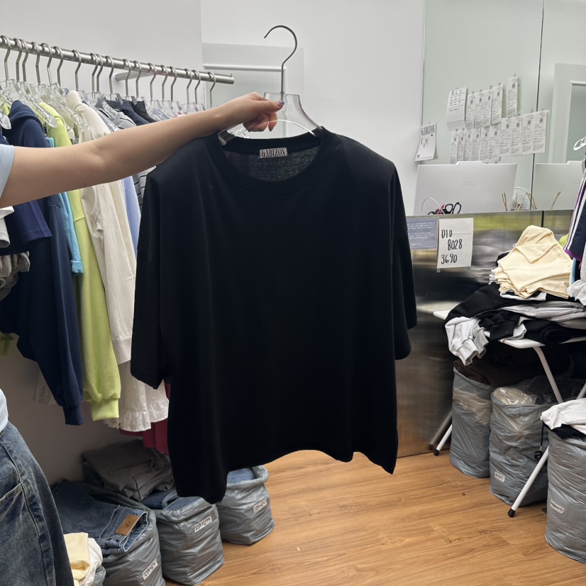 GABIZON韓國㊣直郵東大門代購女裝新品熱賣休閑人氣T恤絲綢GABIZONT恤圖色3