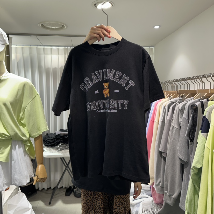 THE LOT韓國㊣直郵東大門代購女裝新品25春夏休閑推薦時尚T恤THE LOT/ LOTT恤圖色3